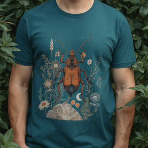 เสื้อยืดผู้ชายพิมพ์ลายแมลงสาบ แขนสั้น คอกลม ทรงปกติ ผ้าเจอร์ซีย์คอตตอน 100% - Product Image 2
