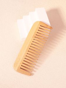 Premium Modern Handmade Bamboo <b>Wide</b> Tooth Natural Wooden Detangling Eco-Friendly Sustainable Folk Art Hair <b>Comb</b> Grooming Tool - Product Image 2