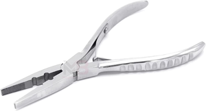 Pinzas Profesionales de Acero Inoxidable de Grado Quirúrgico para Extensiones de Cabello, Herramienta de Punta Plana de 2 Orificios para Instalación y Extracción, Uso Comercial - Product Image 5