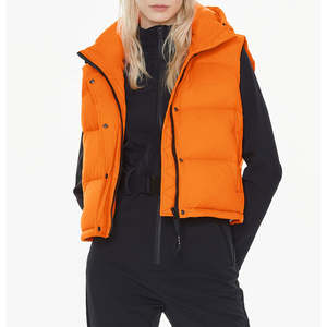 Gilet matelassé léger, chaud et élégant de haute qualité, sans manches, en duvet de canard, confortable pour l'hiver, pour femmes - Product Image 2