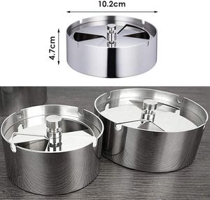 King-vajilla de cocina internacional, Cenicero redondo personalizado de acero inoxidable, decorativo, moderno, con tapa - Product Image 5