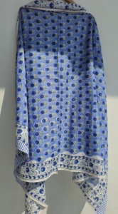 Paréo Sarong en Coton Bohème Imprimé à la Main, Cache-maillot de Bain Léger pour Femme, Idéal pour l'Été - Product Image 3