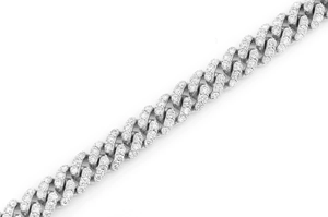 Pulsera de eslabones cubanos de moissanita de 6 mm para hombre y mujer, joyería de lujo estilo hip hop con incrustaciones, brazalete de lujo hecho de oro macizo de 14k - Product Image 2