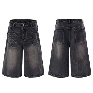 2026 <b>Men</b> Denim Half Length <b>Shorts</b> Jeans Zipper Button Retro Loose <b>Short</b> Pants Outdoor Fashion Streetwear <b>Short</b> Pants - Product Image 3