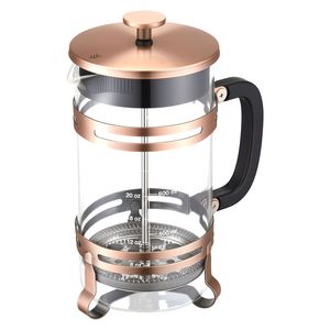 Cafetière à piston en verre borosilicate de 34 onces (1 litre) avec filtre en acier inoxydable, grande théière en verre pour le thé - Product Image 1