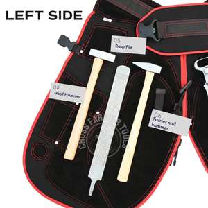 Kit Profesional de Herramientas para Herrador de Caballos con Delantal, Protectores de Piernas, Probador de Cascos, Lima de Cascos, Martillo de Herrero, Clavillero Curvo y Alicates - Product Image 3