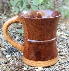 Taza de Café de Madera Rústica, Hecha a Mano, Taza de Madera Maciza para Té, Café, Cerveza, Hogar y Comedor, del Mejor Proveedor - Product Image 3