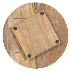 Organisateur Lazy Susan 18x18: Plateau de service rond tournant en bois naturel pour décor de cuisine et utilisation de table à manger - Product Image 6