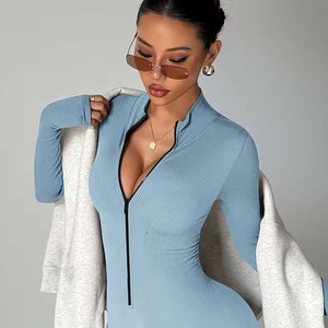 Mono Deportivo de Manga Larga con Cierre para Mujer, Forrado de Felpa, Cálido, Ajustado, Elegante, para Gimnasio, Entrenamiento, Fitness y Uso Diario - Product Image 6