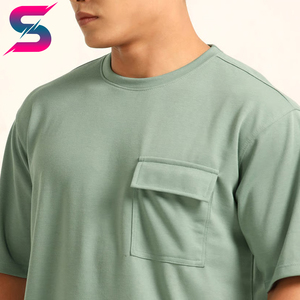 Fully Customized Made Men's Solid Green Cotton T-Shirt and Shorts <b>Set</b> Crew Neck Casual Summer Outfit Breathable <b>Knitted</b> Style - Product Image 6