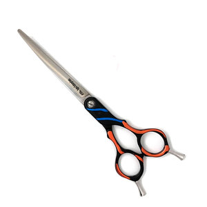 กรรไกรตัดขนสุนัขแบบโค้งสีดำขนาด 6 นิ้ว สำหรับมืออาชีพ พร้อมด้ามจับตามหลักสรีรศาสตร์และปลายกรรไกรแบบปลอดภัย - Product Image 2