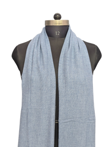 Estola Elite Azul Pastel con Diseño Espigado, Bufanda Hecha a Mano de Lana y Acrílico de 28x80 Pulgadas, El Mejor Chal de Fibra Cómodo para el Invierno para Mujer - Product Image 5