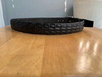 Ceinture en cuir véritable noir avec motif crocodile, boucle rectangulaire argentée, ceinture de cérémonie, moulage monobloc