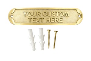 Custom Engraved Solid Brass Plaque Personalized Metal <b>Name</b> <b>Plate</b> Door Sign House Address Sign Vintage Antique Bronze Finish D3 - Product Image 1