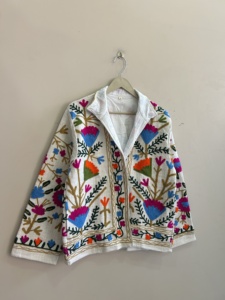 Chaqueta estilo bohemio indio de tela de algodón TNT Suzani para mujer, chaqueta transpirable - Product Image 3