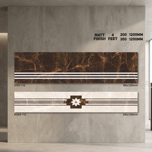 Vistaar Finition mate Marchepied antidérapant 120x30cm Riser 120x20cm Carreaux d'escalier en porcelaine de granit 11mm - Product Image 5