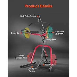 "Home Gym System Leverage LAT Low <b>Row</b> <b>Machine</b> 2:1 Ratio Strength Training for Squats Deadlifts Bench Press" - Product Image 5