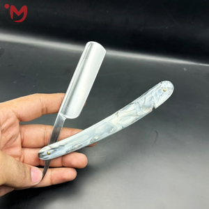 Professional Single Blade Stainless Steel <b>Straight</b> <b>Razor</b> With Plastic Handle For Face Shaving Barber Shop Use Male - Product Image 1