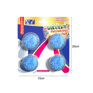 Limpiador automático de inodoro de burbujas azul directo de fábrica OEM, paquete de 4 piezas, 30 días de efectividad - Product Image 1