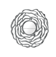 Espejo de Pared con Marco Metálico, Diseño Moderno y Lujoso, Hecho a Mano, Duradero, para Decoración del Hogar y Hoteles, Exportado de la India