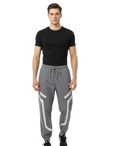 Pantalon de jogging pour homme de haute qualité, léger, respirant, à séchage rapide, décontracté, couleur unie, taille élastique, usage quotidien, 100% polyester - Product Image 1