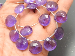 Améthyste en forme de cœur, perles à facettes 14X14MM pour la fabrication de bijoux, fournitures de grossiste - Product Image 6