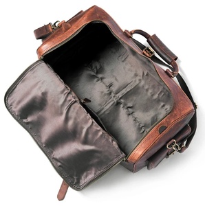 Meilleur fabricant de sacs de voyage en cuir personnalisés avec logo, sacs de voyage en cuir véritable de qualité supérieure avec logo personnalisé - Product Image 2