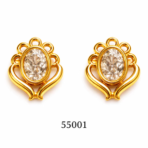 ต่างหูแบบติดหูชุบทองคำสีกุหลาบหรูหรา ประดับคริสตัลไรน์สโตน ทันสมัย น้ำหนักเบา สวมใส่สบาย บริสุทธิ์ 100% จาก MOLL JEWELLERS ผู้ผลิตจากบุคคลที่สาม - Product Image 1