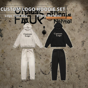 Custom <b>Men's</b> <b>Pullover</b> <b>Jacket</b> Gym Pant Jogging <b>Men</b> Tracksuit Sweatshirts <b>Men's</b> Waffle Hoodies Set 2 Piece Tracksuit - Product Image 6