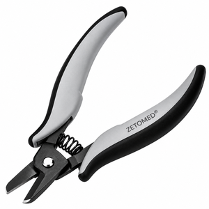 Coupe-extensions de précision en acier inoxydable pour kératine, avec mâchoires pointues et poignées noires |   ZetomedPro - Product Image 3