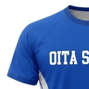Camiseta de Netball Unisex Azul Rey y Blanca Sublimada, Poliéster Ligero, Cuello Redondo, Ropa Deportiva para Entrenamiento de Equipos - Product Image 5