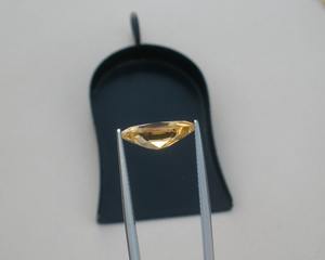 Citrino Natural Marquise, Gema Suelta Natural de 14 x 7 mm, Certificado por Terceros, Efecto Estrella para Joyería - Product Image 2