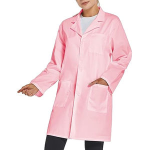 เสื้อกาวน์แพทย์แบบสั่งทำสำหรับผู้ชายไซส์ใหญ่ น้ำหนักเบา ชุดยูนิฟอร์มโรงพยาบาล พร้อมระบบตรวจจับเข็ม  ปักโลโก้ของคุณเองบนผ้าสีขาวเนื้อนุ่ม - Product Image 5