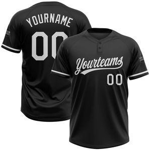 Uniforme de Softbol Estilo Campeonato en Blanco y Negro, Logotipo del Equipo Personalizado, Nombre y Número del Jugador, Poliéster Premium, Proveedor OEM - Product Image 1