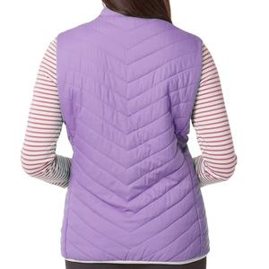 Gilet matelassé pour femme, ultra-léger, écologique, respirant, coupe-vent, rembourré en polyester, hydrofuge, pliable, brodé - Product Image 4