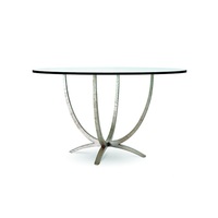 Table basse en métal moderne et élégante avec plateau en verre, mobilier décoratif haut de gamme pour hôtels, cafés et intérieurs résidentiels