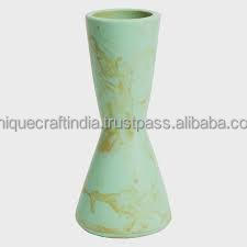 Vase abstrait moderne beige jaune brun effet éclaboussures, support à fleurs en résine époxy fait main, élégant centre de table, décoration d'intérieur - Product Image 2