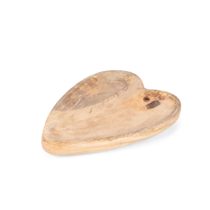 Bol à glace en bois de style simple, en bois d'acacia, en forme de cœur, bol à dessert en bois écologique, meilleur prix - Product Image 1
