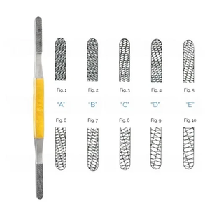 Jamso Industries Fomon Bone File Nasal Rasp T/C ENT Set of 5 RhinoPlasty Surgical Instruments CE Certified ISO13485 - Product Image 4