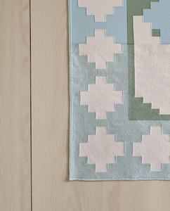 พรมดูร์รีทำมือจากขนสัตว์ |   พรมทอมือแบบแบนลายเรขาคณิต เป็นมิตรกับสิ่งแวดล้อม ขนสั้น สำหรับห้องนั่งเล่น ห้องนอน บ้านสมัยใหม่ - Product Image 3