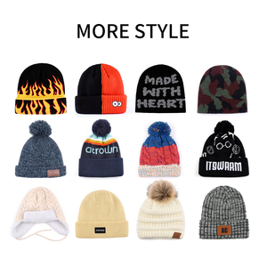 Gorros de Punto Suaves con Logotipo Personalizado, Gorros de Invierno con Marca Personalizada, Gorro de Acrílico Unisex con Estampado Jacquard en Color de Contraste - Product Image 5