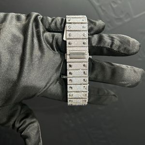 Reloj de Moissanita Personalizado de Alta Calidad con Incrustaciones de Diamantes VVS, Estilo Hip Hop, Regalo para Hombre - Product Image 4