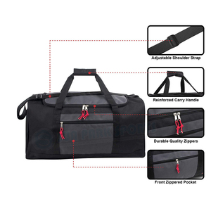 Bolsa de Gimnasio Unisex de 40-55L, Color Sólido, Cierre de Cremallera, Poliéster Resistente, Estilo Casual, Asa Suave, Compartimento Interior - Product Image 4