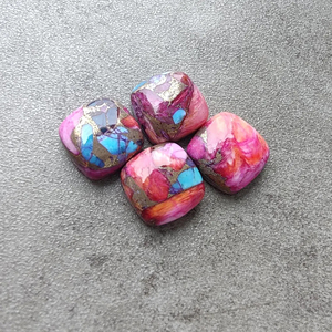 Auténtica Turquesa Rosa Espinosa Calibrada en Forma de Cojín para Joyería, Todos los Tamaños Disponibles al por Mayor - Product Image 6