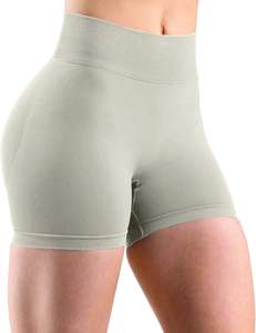 Shorts de Yoga para Mujer, Personalizados, Sin Costuras, Transpirables, de Color Sólido, Leggings Largos, Cintura Elástica, Bolsillo Lateral, Estilo Biker - Product Image 4