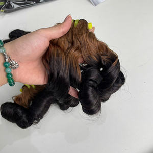 <b>Brown</b> Tips Color Making <b>Wig</b> With Closure Super Double Drawn Hair Quality Vietnamese High Quality Hot Selling, Human Hair - Product Image 6