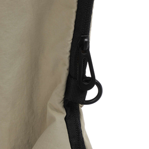 Sac à bandoulière minimaliste en nylon unisexe avec fermeture éclair, couleur beige, design léger - Product Image 5