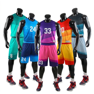 Ensemble short et maillot de basket unisexe vert dégradé sans manches, anti-humidité, séchage rapide, uniforme athlétique toutes saisons, devant - Product Image 5