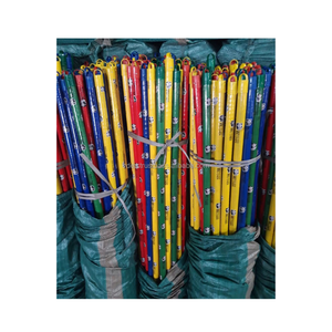 120cm Wholesale Metal Broom Stick <b>Powder</b> Vdex Wooden Broom Handle Mop Stick Full PVC Coated Italian Thread Broom and Dustpan Set - Product Image 1