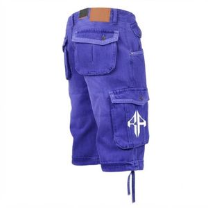 Pantalones Cortos de Mezclilla para Hombre, de Alta Calidad, con Estampado de Serigrafía, Estilo Jeans, de Pierna Ancha, Material Spandex/Poliéster - Product Image 6